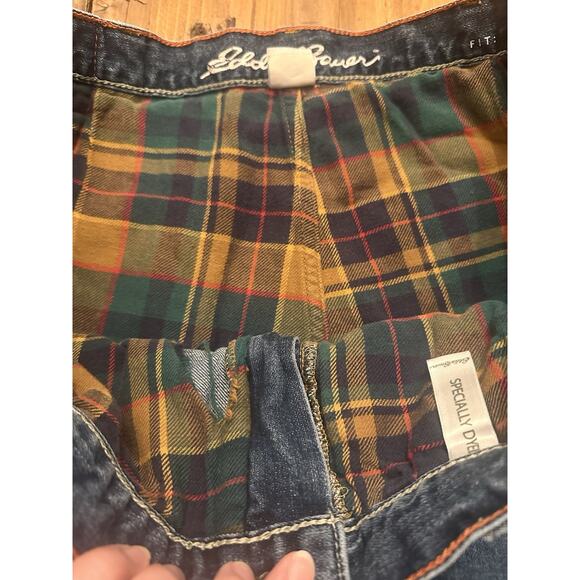Eddie Bauer Men’s Flannel Lined Jeans Pants Size 36 X 30 Straight Hiking Camping - Picture 5 of 16